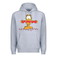 Heather Grey garfiel Premium Hoodie - linhVisuals