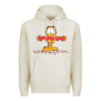 Oatmeal Heather garfiel Premium Hoodie - linhVisuals