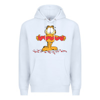 White garfiel Premium Hoodie - linhVisuals