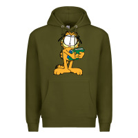 Army Green garfiel Premium Hoodie - linhVisuals