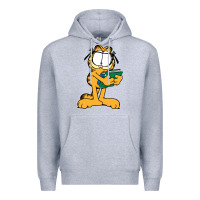 Heather Grey garfiel Premium Hoodie - linhVisuals