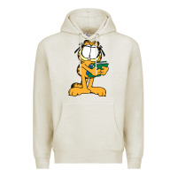 Oatmeal Heather garfiel Premium Hoodie - linhVisuals