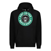 Black have coffee, watch radar new Premium Hoodie - linhVisuals