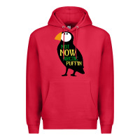 Cardinal not now arctic puffin! ,  not now arctic puffin Premium Hoodie - linhVisuals