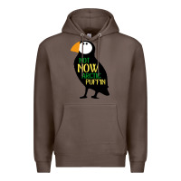 Coffee not now arctic puffin! ,  not now arctic puffin Premium Hoodie - linhVisuals