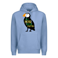 Colony Blue not now arctic puffin! ,  not now arctic puffin Premium Hoodie - linhVisuals