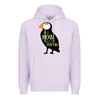 Lilac not now arctic puffin! ,  not now arctic puffin Premium Hoodie - linhVisuals