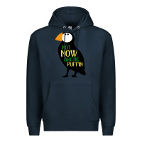 Navy not now arctic puffin! ,  not now arctic puffin Premium Hoodie - linhVisuals