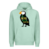 Seafoam not now arctic puffin! ,  not now arctic puffin Premium Hoodie - linhVisuals