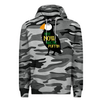 Slate Camo not now arctic puffin! ,  not now arctic puffin Premium Hoodie - linhVisuals