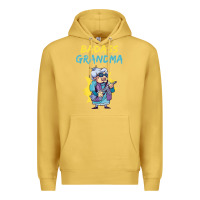 Antique Gold badass grandma family mother grandma t shirt Premium Hoodie - linhVisuals