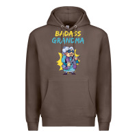 Coffee badass grandma family mother grandma t shirt Premium Hoodie - linhVisuals