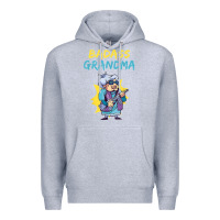 Heather Grey badass grandma family mother grandma t shirt Premium Hoodie - linhVisuals