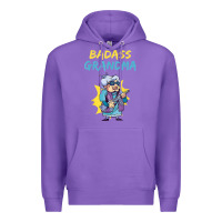 Purple badass grandma family mother grandma t shirt Premium Hoodie - linhVisuals