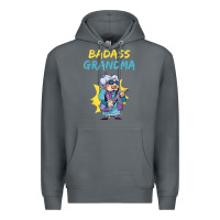 Rock badass grandma family mother grandma t shirt Premium Hoodie - linhVisuals