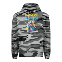 Slate Camo badass grandma family mother grandma t shirt Premium Hoodie - linhVisuals