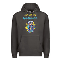 Smoke badass grandma family mother grandma t shirt Premium Hoodie - linhVisuals