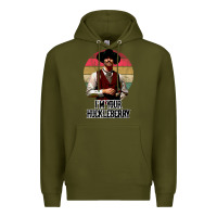 Army Green i'm your huckleberry Premium Hoodie - linhVisuals