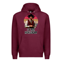 Burgundy i'm your huckleberry Premium Hoodie - linhVisuals