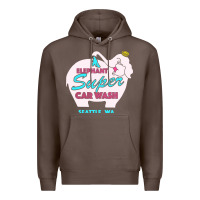 Coffee pink elephant car wash Premium Hoodie - linhVisuals