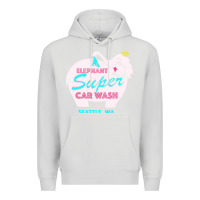 Dove Grey pink elephant car wash Premium Hoodie - linhVisuals