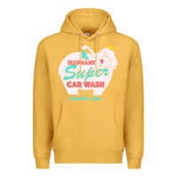 Mustard pink elephant car wash Premium Hoodie - linhVisuals