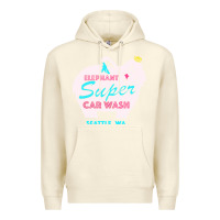 Sandshell pink elephant car wash Premium Hoodie - linhVisuals