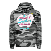 Slate Camo pink elephant car wash Premium Hoodie - linhVisuals