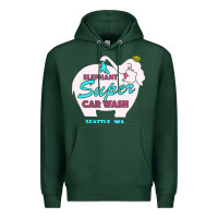 Sports Green pink elephant car wash Premium Hoodie - linhVisuals