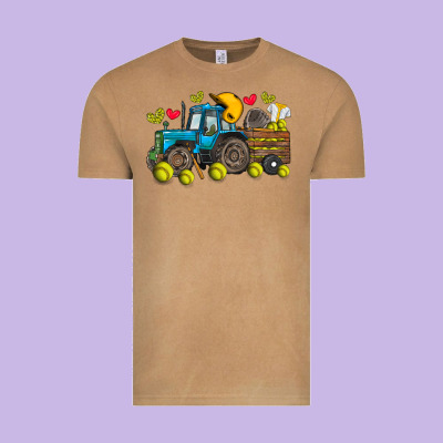 Softball Tractor Vintage Tee Designed By Sublimationcraftshop