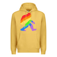Antique Gold bigfoot t  shirt rainbow bigfoot t  shirt Premium Hoodie - linhVisuals