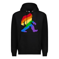 Black bigfoot t  shirt rainbow bigfoot t  shirt Premium Hoodie - linhVisuals