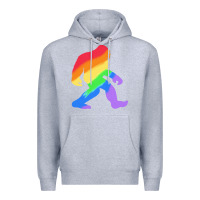 Heather Grey bigfoot t  shirt rainbow bigfoot t  shirt Premium Hoodie - linhVisuals