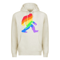Oatmeal Heather bigfoot t  shirt rainbow bigfoot t  shirt Premium Hoodie - linhVisuals