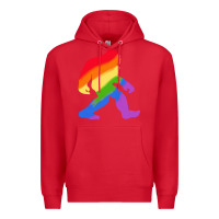 Red bigfoot t  shirt rainbow bigfoot t  shirt Premium Hoodie - linhVisuals