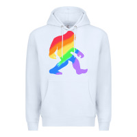 White bigfoot t  shirt rainbow bigfoot t  shirt Premium Hoodie - linhVisuals