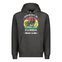 Charcoal Heather someone in florida loves me t  shirt someone in florida loves me funny Premium Hoodie - linhVisuals