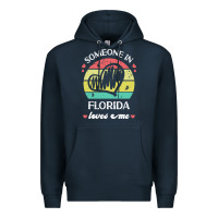 Navy someone in florida loves me t  shirt someone in florida loves me funny Premium Hoodie - linhVisuals