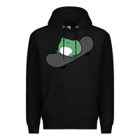 Black skateboarding frog Premium Hoodie - linhVisuals
