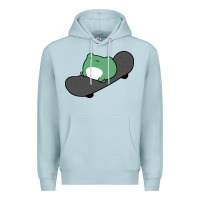 Blue Mist skateboarding frog Premium Hoodie - linhVisuals