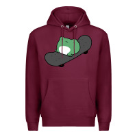 Burgundy skateboarding frog Premium Hoodie - linhVisuals
