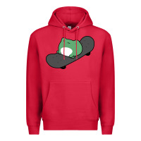 Cardinal skateboarding frog Premium Hoodie - linhVisuals