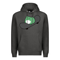 Charcoal Heather skateboarding frog Premium Hoodie - linhVisuals