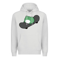 Dove Grey skateboarding frog Premium Hoodie - linhVisuals