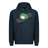 Navy skateboarding frog Premium Hoodie - linhVisuals