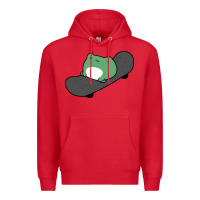 Red skateboarding frog Premium Hoodie - linhVisuals