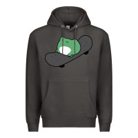 Smoke skateboarding frog Premium Hoodie - linhVisuals