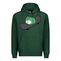 Sports Green skateboarding frog Premium Hoodie - linhVisuals