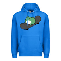 True Royal skateboarding frog Premium Hoodie - linhVisuals