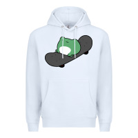 White skateboarding frog Premium Hoodie - linhVisuals